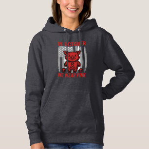 In oktober dragen we roze varkens bewustzijn ontwe hoodie
