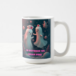In Oktober dragen we Roze Verpleegster Geest Hallo Koffiemok