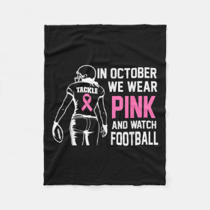 In oktober dragen we roze voetbal borstkanker bewu fleece deken