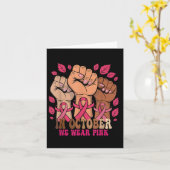 In Oktober dragen we Roze voor Borstkanker Bewustz Kaart (Gele Bloem)