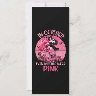 In oktober dragen zelfs heksen roze T-shirt borst Kaart