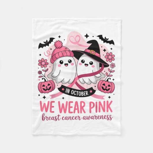 In oktober hebben we de Ghost Witch Breast Cancer  Fleece Deken (Voorkant)