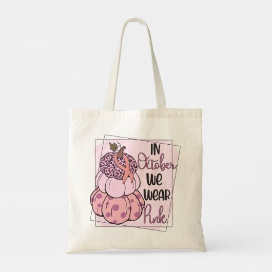 In oktober hebben we de Pink Pumpkin Tower Draag Tote Bag (Achterkant)