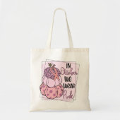 In oktober hebben we de Pink Pumpkin Tower Draag Tote Bag (Voorkant)