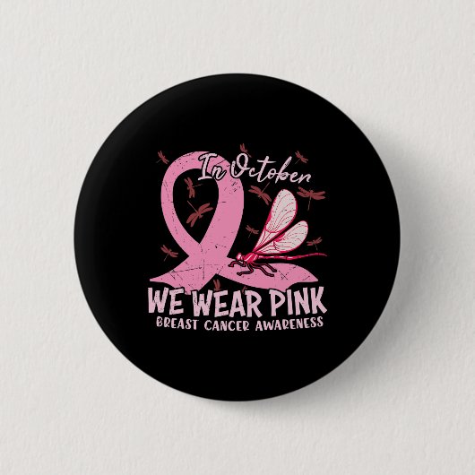 In oktober hebben we de roze borstbewustmakingsmaa ronde button 5,7 cm (Voorkant)