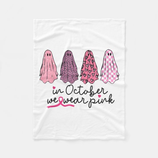 In oktober hebben we Ghost Boo Halloween Breast C  Fleece Deken (Voorkant)