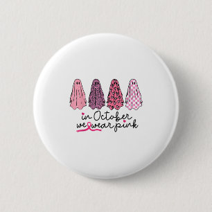 In oktober hebben we Ghost Boo Halloween Breast C  Ronde Button 5,7 Cm