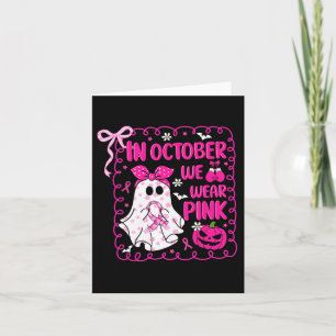 In oktober hebben we Pink Bow Ghost Breast Cancer Kaart