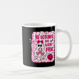 In oktober hebben we Pink Bow Ghost Breast Cancer  Koffiemok