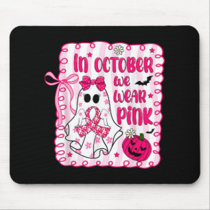 In oktober hebben we Pink Bow Ghost Breast Cancer Muismat