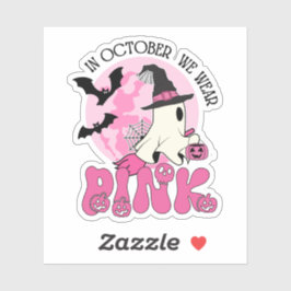 In oktober hebben we Pink Ghost Halloween Draag Sticker