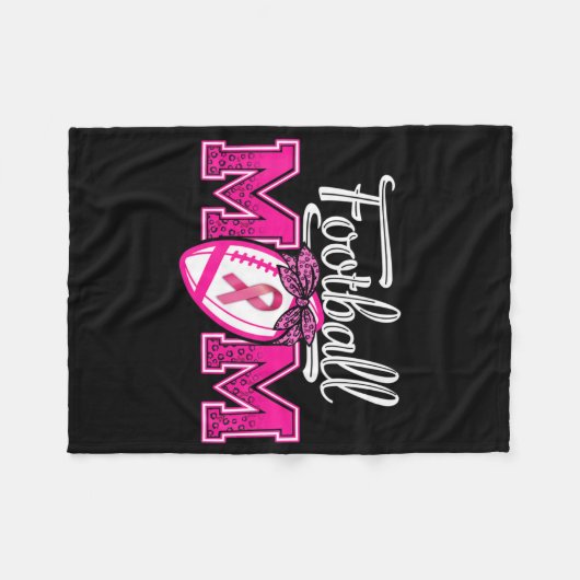 In oktober hebben we roze Football borstkanker Dra Fleece Deken (Voorkant (Horizontaal))