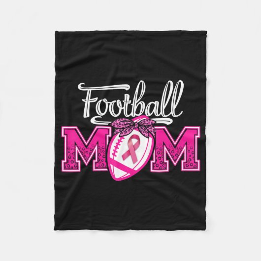 In oktober hebben we roze Football borstkanker Dra Fleece Deken (Voorkant)