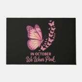 In oktober Roze Borst Vlinder Deurmat (Voorkant)