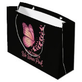 In oktober Roze Borst Vlinder Groot Cadeauzakje (Achterkant Gekanteld)