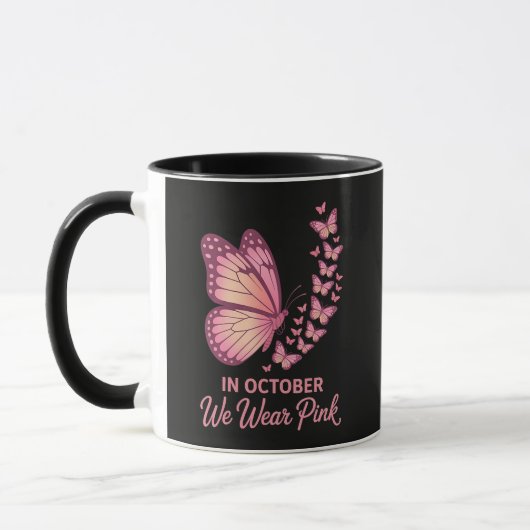 In oktober Roze Borst Vlinder Mok (Links)