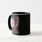 In oktober Roze Borst Vlinder Mok (Voorkant links)