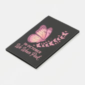 In oktober Roze Borst Vlinder Post-it® Notes (Schuin)