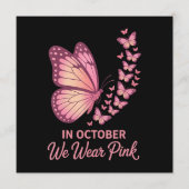 in oktober roze borst vlinder programmakaart (Voorkant)