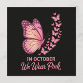 in oktober roze borst vlinder programmakaart (Achterkant)