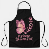 in oktober roze borst vlinder schort (Voorkant)