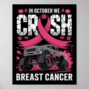 In oktober verpletteren we borstkanker bewustzijn poster