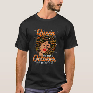 In oktober werd een jute koningin geboren t-shirt