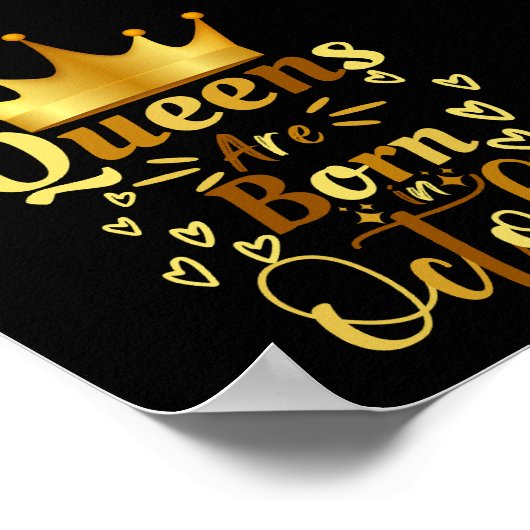 In oktober worden koninginnen geboren poster (Hoek)