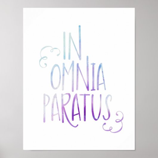 In Omnia Paratus Poster (Voorkant)