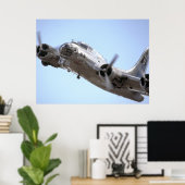 In On A Run -B17 Flying Fortress Poster (Thuiskantoor)