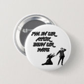 In ons attik, bein onze vrouw ronde button 5,7 cm (Voorkant /achterkant)