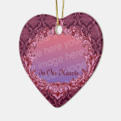 in ons hart - herdenkingsonderscheiding - maroon keramisch ornament (Links)