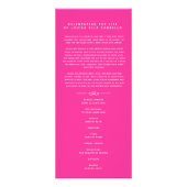 In ons hartenbegrafenisprogramma wit en roze reclamekaart (Voorkant)