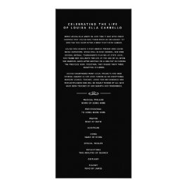 In ons hartenbegrafenisprogramma zwart mono reclamekaart