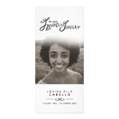 In ons hartenbegrafenisprogramma zwart mono reclamekaart (Achterkant)