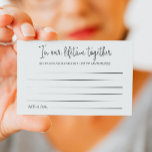 In ons leven samen met Bucket List Weddenschap Advieskaart<br><div class="desc">Deze charmante emmer list kaarten zullen een perfect alternatief zijn voor een traditioneel huwelijksgastenboek. Jullie zullen al jullie gasten hebben die praten over de beste ideeën die je in je leven samen als echtpaar kunt bezoeken of doen!</div>
