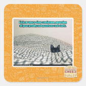 In ons ruimtetijdcontinuüm vierkante sticker (Voorkant)