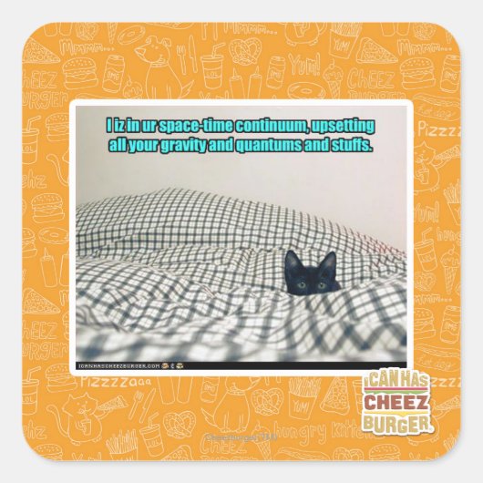 In ons ruimtetijdcontinuüm vierkante sticker (Voorkant)