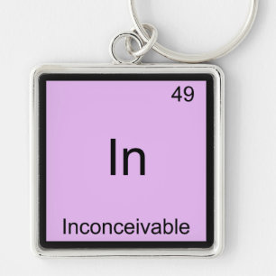 In - Onvoorstelbaar Grappig Chemie Element Symbool Sleutelhanger