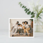 In Onze Blijde Tijd Foto Grappige Kerstmis Feestdagenkaart (Staand voorkant)