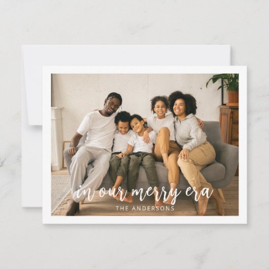 In Onze Blijde Tijd Foto Grappige Kerstmis Feestdagenkaart (Voorkant)