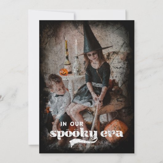 In onze enge tijd familie Halloween kerstkaart (Voorkant)