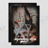 In onze enge tijd familie Halloween kerstkaart (Voorkant / Achterkant)