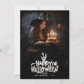 In onze enge tijd familie Halloween kerstkaart (Achterkant)