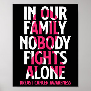 In onze familie vecht niemand alleen - borstkanker poster