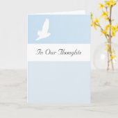  in onze gedachten / gebeden Sympathie Kaart (Gele Bloem)