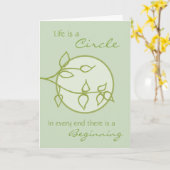  in onze gedachten / gebeden Sympathie Kaart (Gele Bloem)