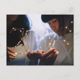 In onze hand 2016 NYC Verlichting Portret Foto Briefkaart