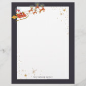 In Orbit Illustration Holiday Photo Stationery Briefhoofd (Voorkant)