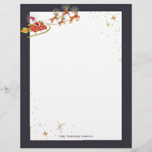 In Orbit Illustration Holiday Photo Stationery Briefhoofd